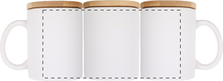 Rotary screen printing opposite of the handle