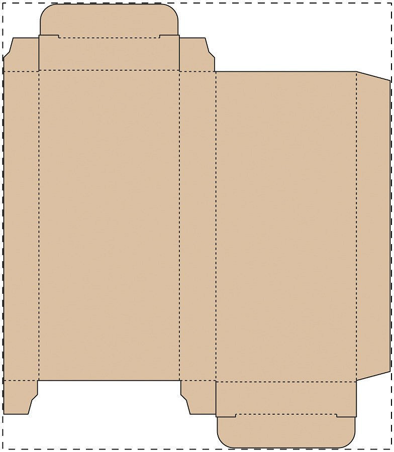 Custom kraft paperboard box