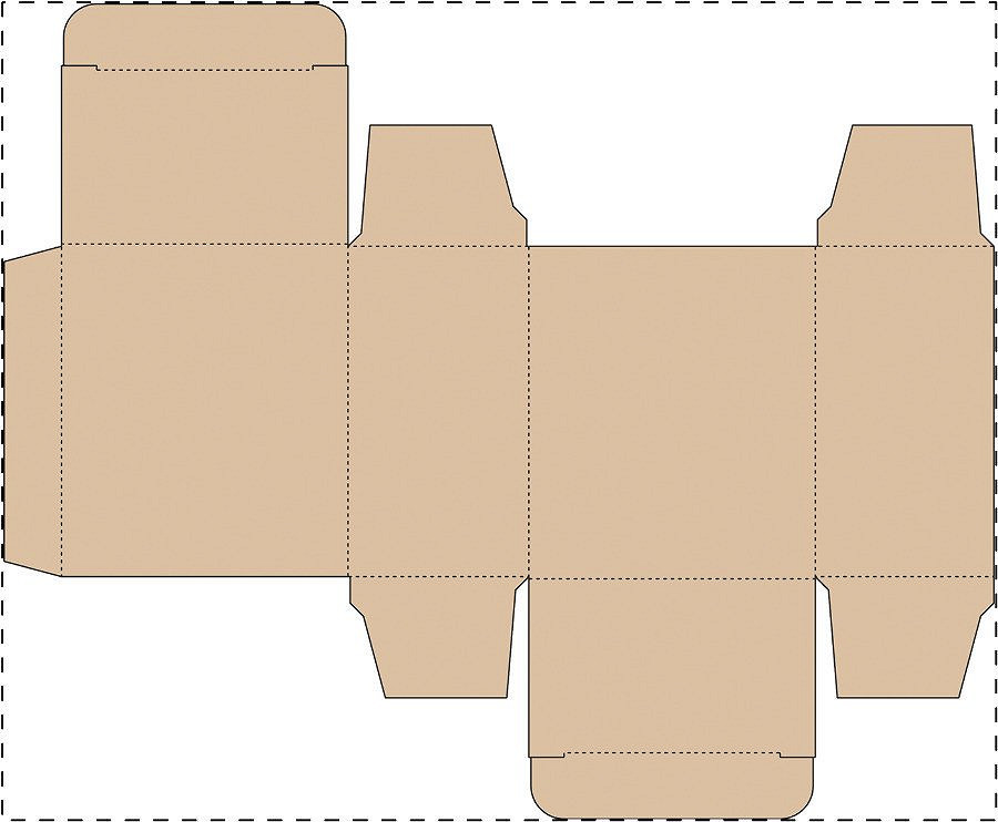 Custom kraft paperboard box