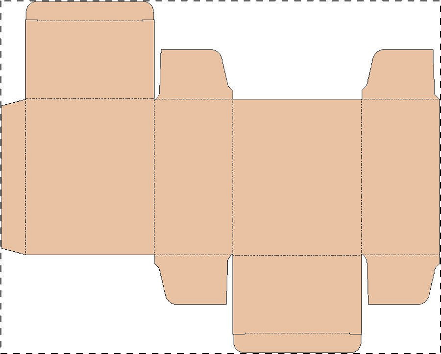 Custom kraft paperboard box