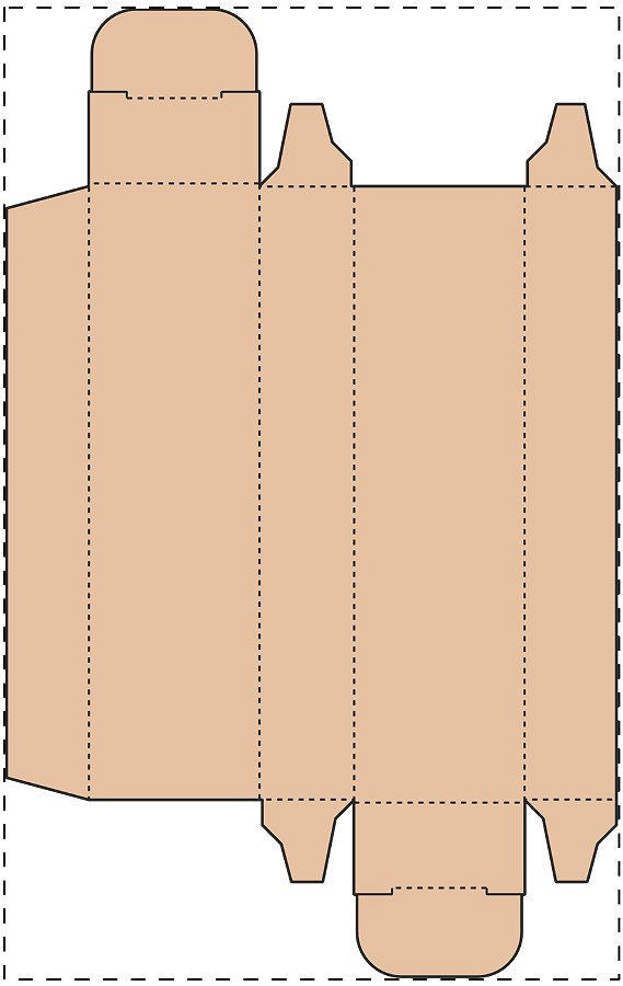 Custom kraft paperboard box