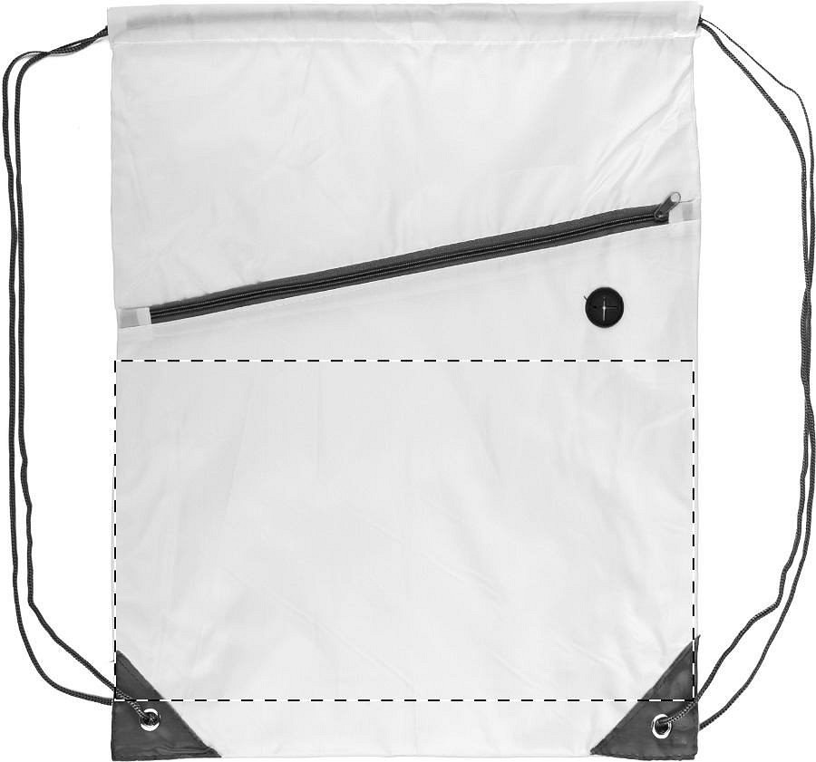 Front side - below zip