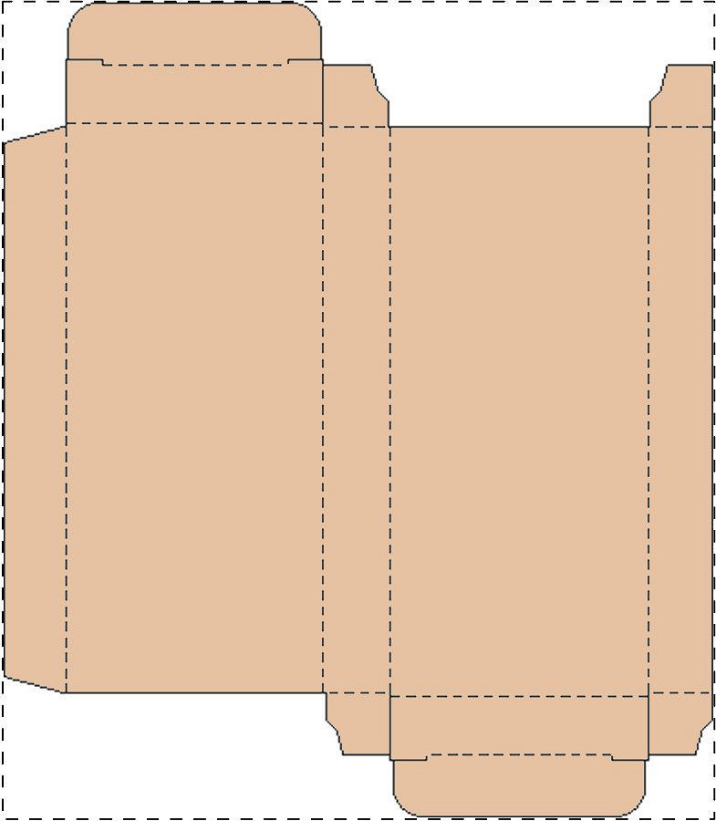 Custom kraft paperboard box