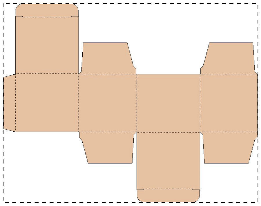 Custom kraft paperboard box