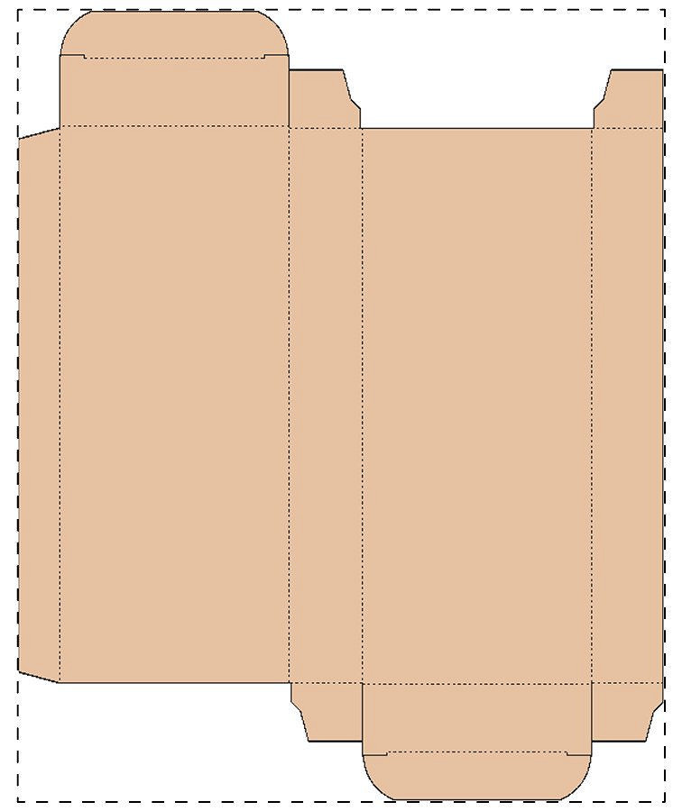 Custom kraft paperboard box