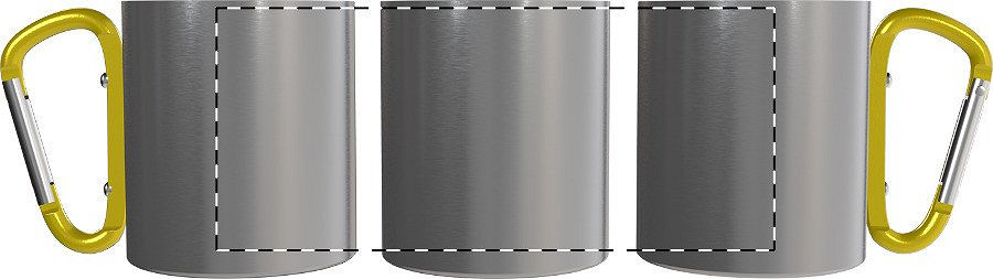 Rotary screen printing opposite of the handle