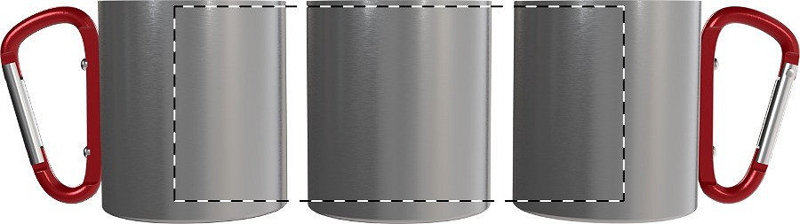 Rotary screen printing opposite of the handle