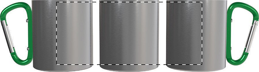 Rotary screen printing opposite of the handle