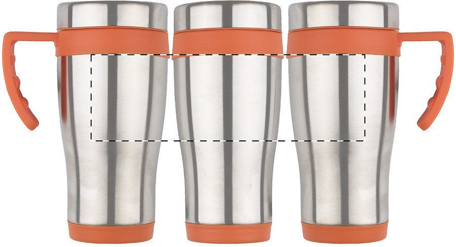 Rotary screen printing opposite of the handle