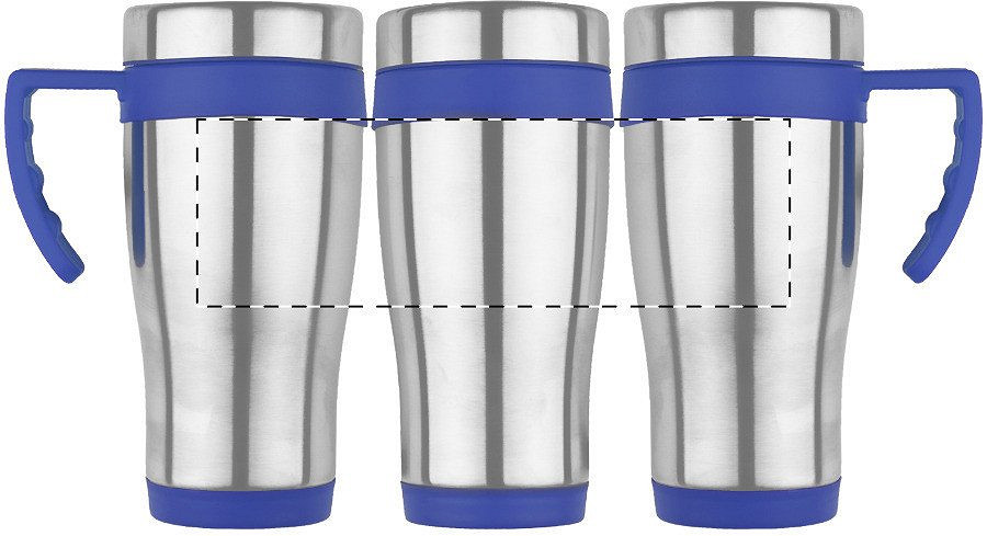 Rotary screen printing opposite of the handle