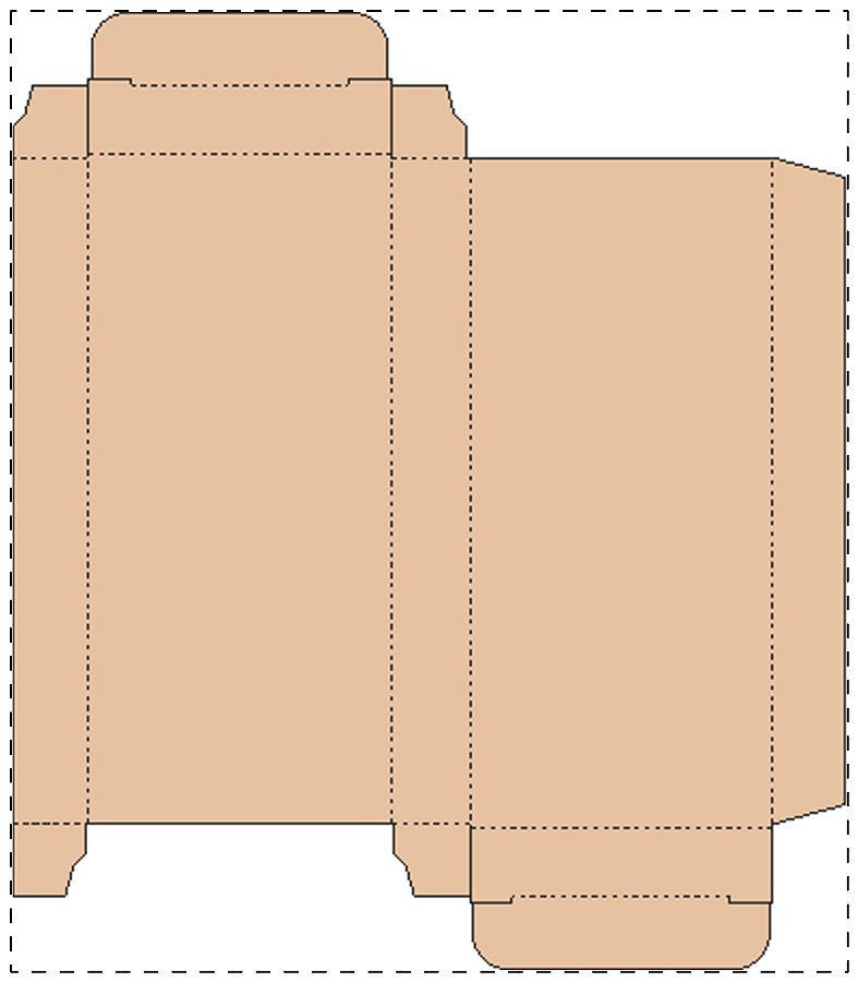 Custom kraft paperboard box