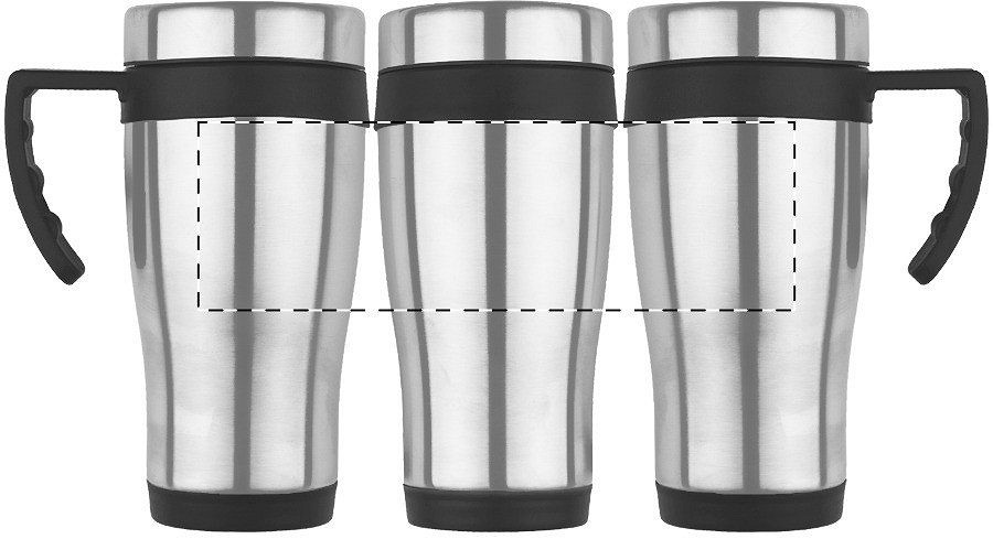 Rotary screen printing opposite of the handle