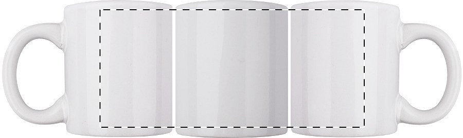 Rotary screen printing opposite of the handle