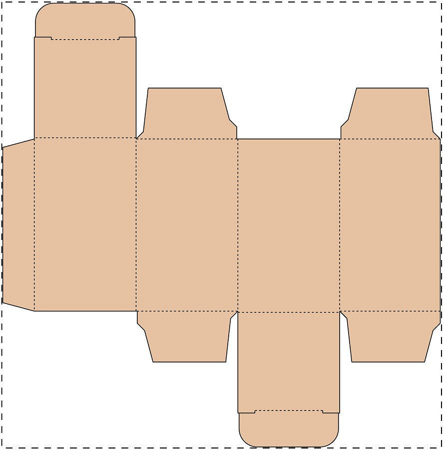Custom kraft paperboard box