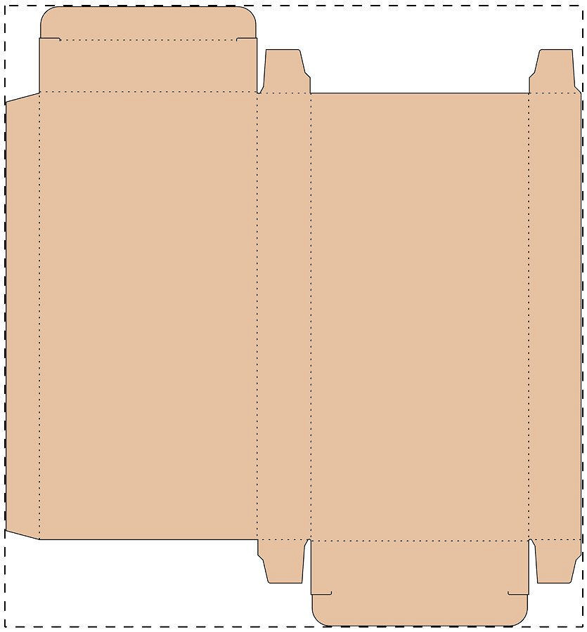 Custom kraft paperboard box