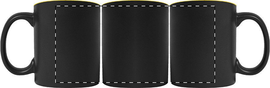 Rotary screen printing opposite of the handle