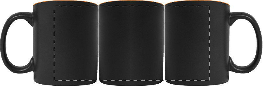 Rotary screen printing opposite of the handle