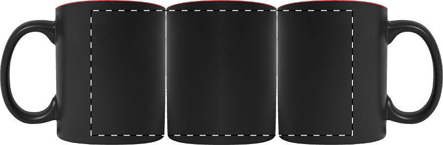 Rotary screen printing opposite of the handle