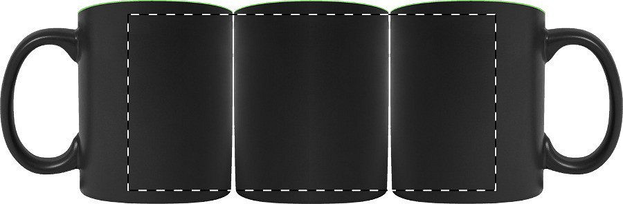 Rotary screen printing opposite of the handle