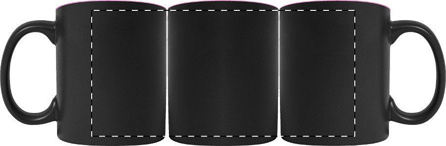 Rotary screen printing opposite of the handle