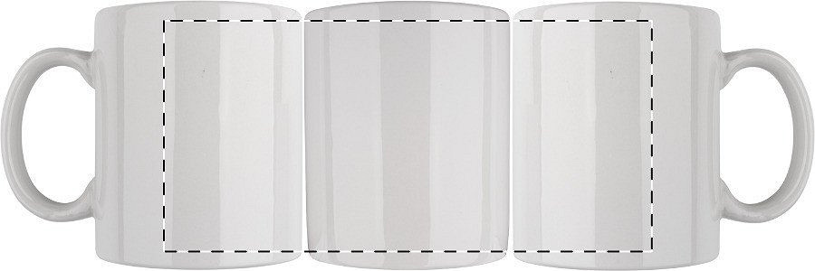 Rotary screen printing opposite of the handle