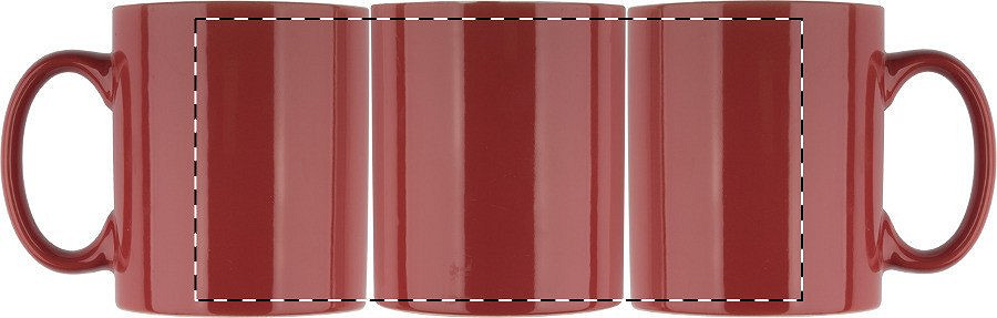 Rotary screen printing opposite of the handle