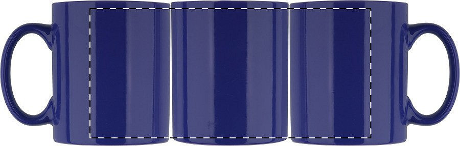 Rotary screen printing opposite of the handle