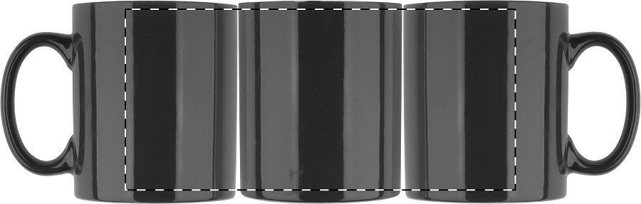 Rotary screen printing opposite of the handle