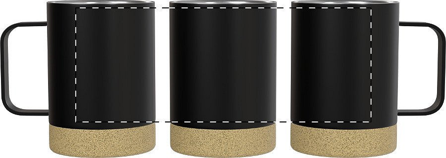 Rotary screen printing opposite of the handle