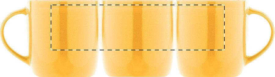 Rotary screen printing opposite of the handle