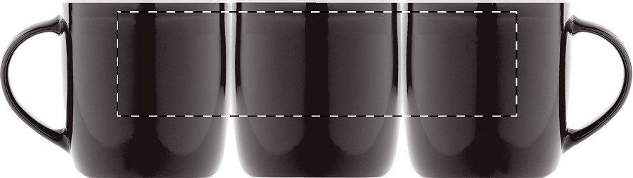 Rotary screen printing opposite of the handle