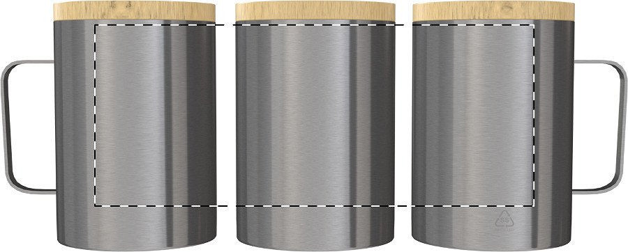 Rotary screen printing opposite of the handle