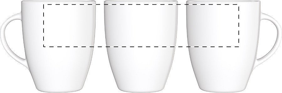 Rotary screen printing opposite of the handle