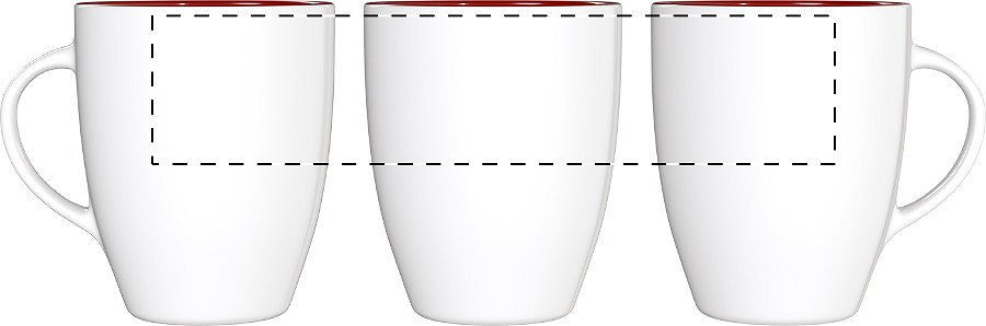 Rotary screen printing opposite of the handle