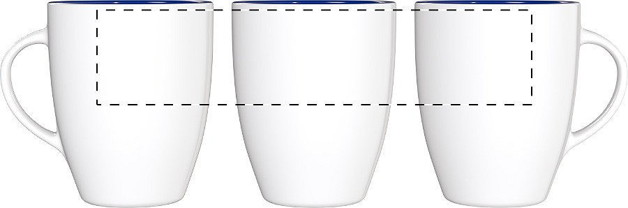 Rotary screen printing opposite of the handle