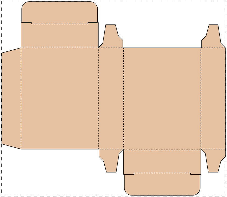 Custom kraft paperboard box