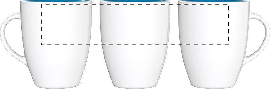 Rotary screen printing opposite of the handle