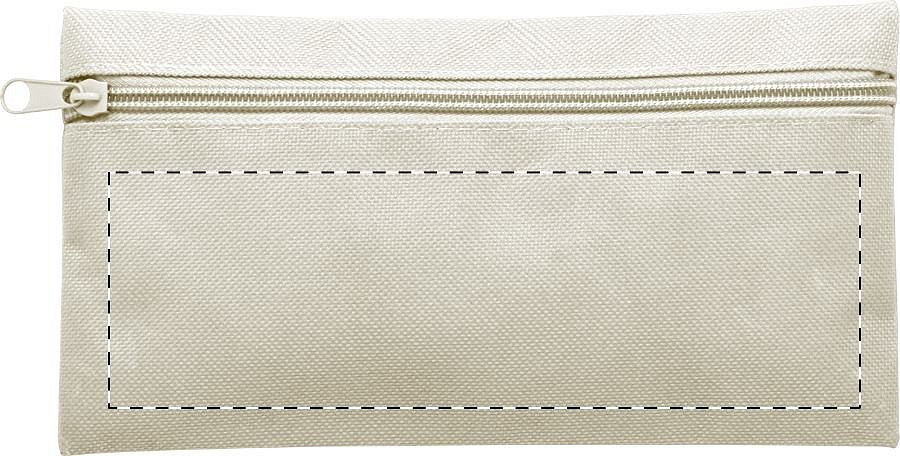 Front side - below zip