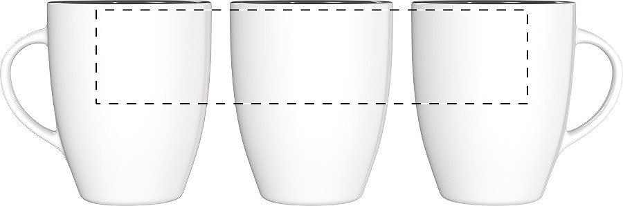 Rotary screen printing opposite of the handle