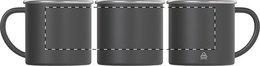 Rotary screen printing opposite of the handle