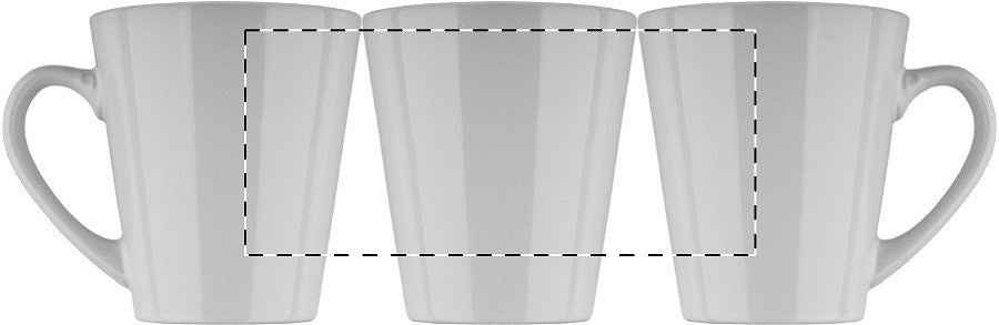 Rotary screen printing opposite of the handle