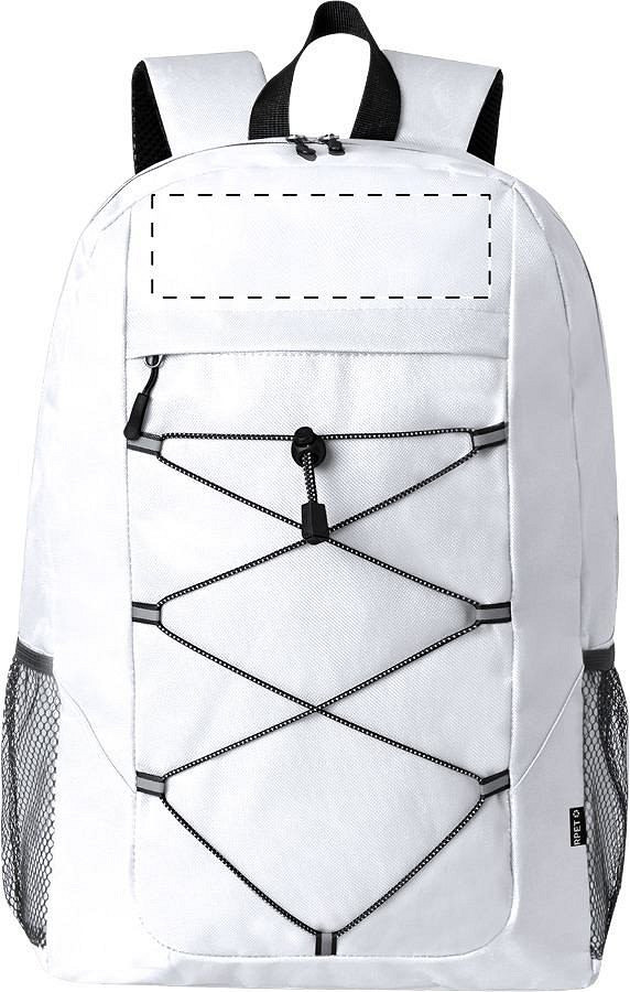 Front side - above zip