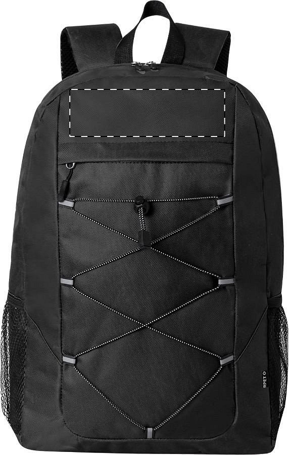 Front side - above zip