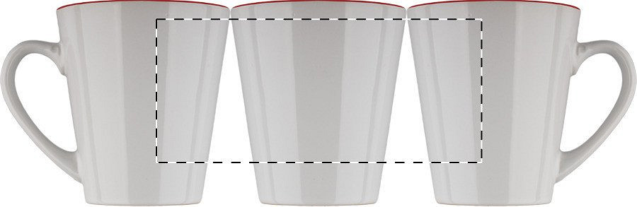 Rotary screen printing opposite of the handle