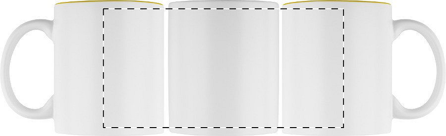 Rotary screen printing opposite of the handle