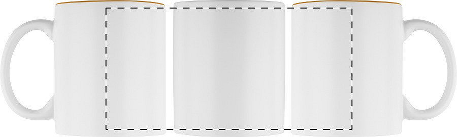 Rotary screen printing opposite of the handle