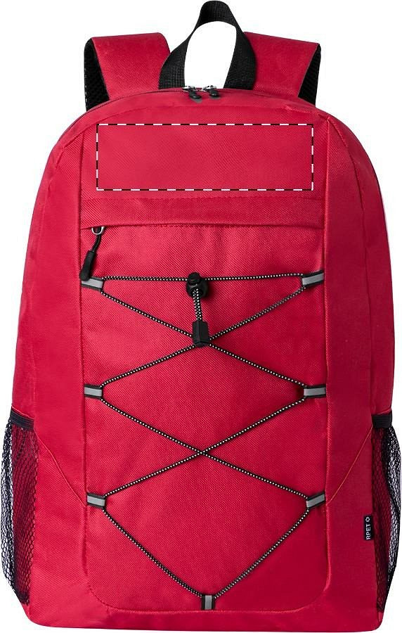 Front side - above zip