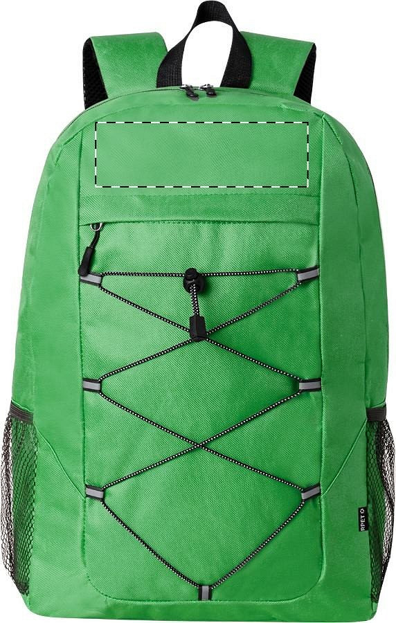 Front side - above zip