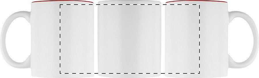 Rotary screen printing opposite of the handle