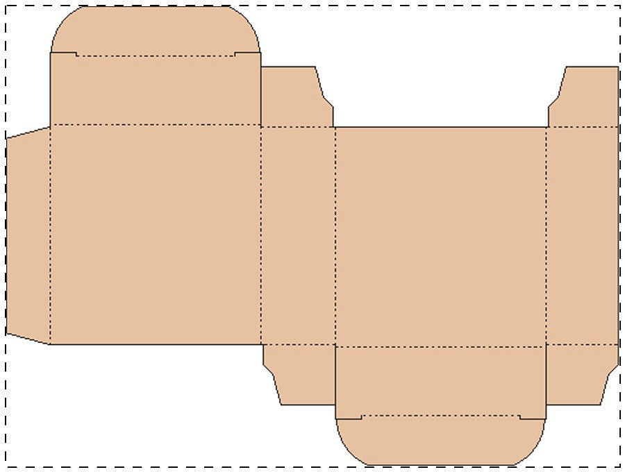Custom kraft paperboard box